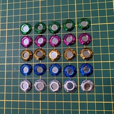 濟勝閣 傳統紙糊材料 手工台灣圓鏡 單顆電鍍 DIY材料 紙糊工藝 裝飾圓鏡, 綠色