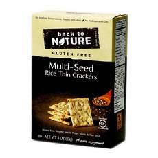 back to NATURE 無麩質薄切米脆餅 綜合籽口味, 1盒, 113g