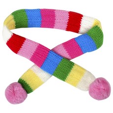 THE WORTHY DOG 彩色條紋寵物圍巾 M號 73.7cm, 1個, 粉色的