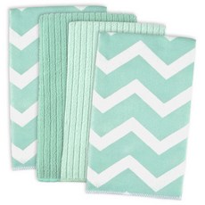 DESIGN IMPORTS 超細纖維雪佛龍洗碗巾廚房交叉套組 2, 1個, 水族