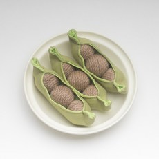 inFluffy 茸里 豌豆造型麻繩逗貓球