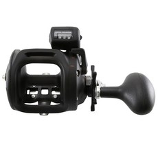 okuma Magda Star Drag Levelwind 線計數器旋轉捲軸尺寸 15, 黑色
