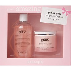 philosophy amazing grace沐浴凝膠+身體乳霜組, 1個