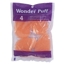 wndr. 深層清潔去角質粉撲, 4個, # 01005