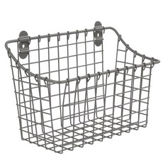 SPECTRUM 復古櫃和壁掛式籃子廚房儲物籃, 工業灰
