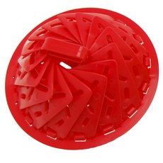 Starfrit 可折疊式矽膠蒸籠盤 紅色, 1個