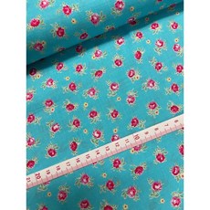 LECIEN 日本古典玫瑰花圖案棉布 服飾手作拼布材料, 詳見包裝, 詳見包裝, 藍色