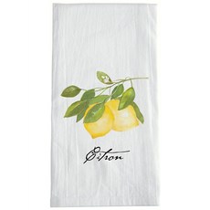 Sullivans 耀斑色毛巾檸檬廚房十字架, 1個, 白色的