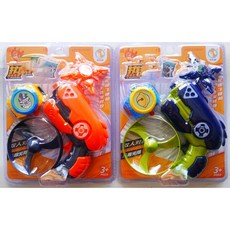 悠悠鹿 陀螺飛碟槍 手錶發射器 兒童玩具 雙人對戰 趣味發射, 隨機