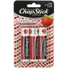 ChapStick 品牌 護唇護膚防護棒 4g, 經典草莓, 3個