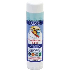 BADGER 氧化鋅防曬棒 SPF 35 無香味, 1瓶, 18.4g