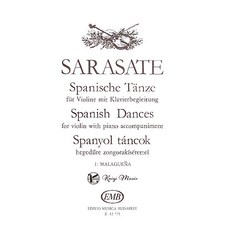 凱翊音樂 薩拉沙特西班牙舞曲第一冊 Malagueña 作品21第一號 小提琴鋼琴伴奏譜 專業演奏學習樂譜, 見封底