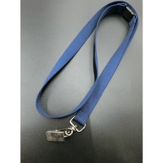 【富巨金】15mm高速帶識別證帶/證件帶 - 1.5cm寬特多龍安全扣旋轉金屬夾, 海軍藍