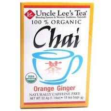 Uncle Lee's Tea 無咖啡因柑橘生薑茶茶包, 18件, 3g