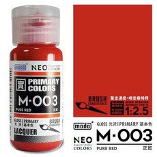 modo 摩多 M003 正紅 30ml 模型漆, 詳見包裝