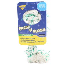 booda Fresh & Floss 骨頭狗繩玩具 L, 1個, 薄荷