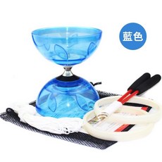 透明軟膠軸承扯鈴，耐磨耐摔，易學易用，紫色時尚外觀，兒童成人皆適用, 藍色-扯鈴（13公分）