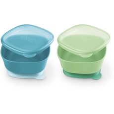 NUK 防倒附蓋碗, 2入, 隨機出貨