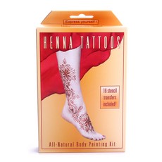 EARTH HENNA 紋身人體彩繪組, 1個, 紅色的
