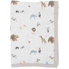 Little Unicorn 純棉寶寶毯 - 柔軟透氣，動物圖案設計，多功能用途, 動物派對