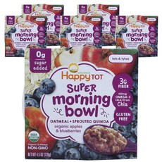 HAPPY TOT 水果藜麥片 128g, 6入, 蘋果藍莓口味