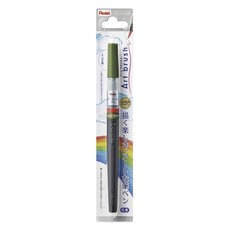Pentel 飛龍文具 XGFL彩色毛筆, 1個, 橄欖綠