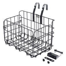 一鍵折疊自行車籃, 1個, 黑色