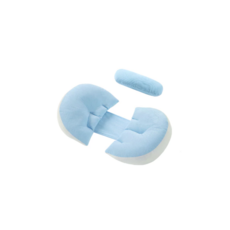 孕婦枕-好眠貝殼枕 護腰側睡月亮枕 U型托腹抱枕 孕婦睡覺神器, 藍色【送輔助枕】