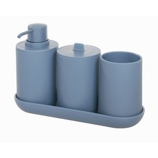 iDESIGN Cade 浴室配件浴室分配器 4 件套, 1個, 灰藍色