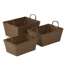 honey can do 紙繩籃3套, 1個, 棕色的