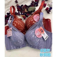 軟鋼圈側收內衣, 磚紅色,40