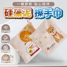 《小柏力克》硅藻泥擦手巾 掛式硅藻土擦手巾 超吸水速乾 可愛造型, 1個