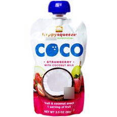 Happy BABY Superfood綜合蔬果泥 99g, 草莓椰奶口味, 1包