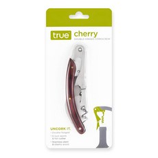 true 紅酒木塞開瓶器, 1個, 紅色的