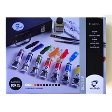 GOGH 梵谷油畫顏料12色入門款套裝，含多種繪畫配件，壓克力顏料適用，初學者推薦, 梵谷油畫顏料12色入門款