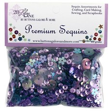 BuTTons GALORE&More 混合亮片裝飾品 20g, 1組, Lilac