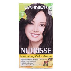 GARNIER 卡尼爾 NUTRISSE滋養染髮霜, 1個, 10 黑色