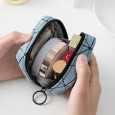 防水菱格PU皮化妝包