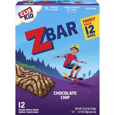 CLIF Jetbar 全麥能量零食棒巧克力片 12 塊, 1個, 432g