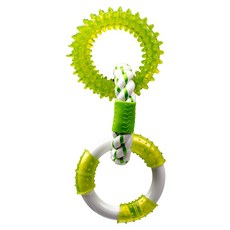 multipet 繩結橡膠寵物玩具 28cm, 1個, 綠