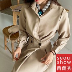 seoul show首爾秀 條紋幾何圖案方領巾 仿真絲緞面雪紡絲巾 頭巾