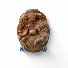 【瀾香堂】精雕泰國龍宮持劍不動明王佛牌 - 守護平安、斬斷煩惱、增強信心, 棕色, 1件