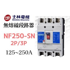 士林電機 NF250-SN 無熔絲斷路器 2P/3P 台灣製造 公司貨 保固一年