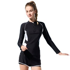 夏之戀SUMMERLOVE大女衝浪裝二件式泳衣S25707，長袖防曬快乾兩件式泳裝, 2L-04