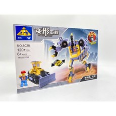玩具兄妹 城市建築工程推土機變型機器人積木 （120PCS）, 詳見包裝, 1個