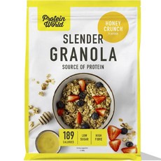 proteinworld 纖細格蘭諾拉麥片 蜂蜜脆口味, 1個, 1.1kg