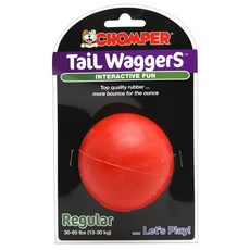 CHOMPER 寵物橡膠玩具球 L號, 1個, 紅色的