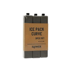 SLOWER 戶外保冷冰磚三件組 ICE PACK Curve 日本品牌, 橄欖綠