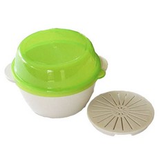 Skater 微波爐用毛豆加熱料理碗 14.4cm, 1個, 綠色+白色