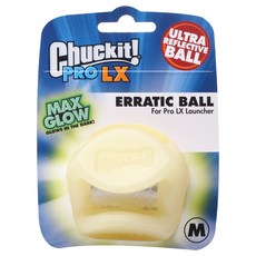 Chuckit 寵物夜光玩具球 M號, 1個, 白色的